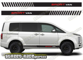 Mitsubishi Delica racing stripes 005 - Sport van