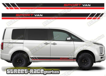 Mitsubishi Delica racing stripes 008 - Sport van