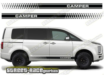 Mitsubishi Delica racing stripes 009 - Camper
