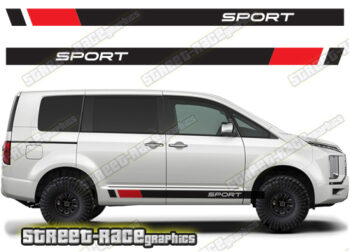 Mitsubishi Delica racing stripes 010
