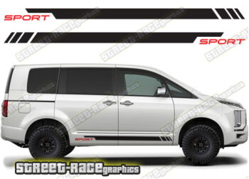 Mitsubishi Delica racing stripes 015