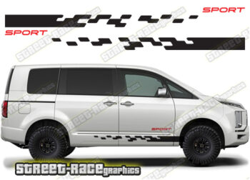 Mitsubishi Delica racing stripes 016
