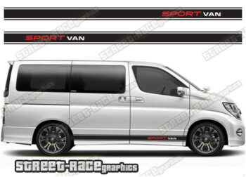 Nissan Elgrand racing stripes 004 - Sport van