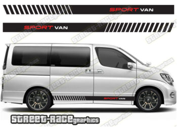 Nissan Elgrand racing stripes 005 - Sport van