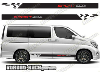 Nissan Elgrand racing stripes 011 - Sport Edition