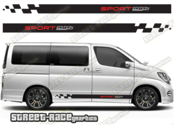 Nissan Elgrand racing stripes 014 - Sport Edition