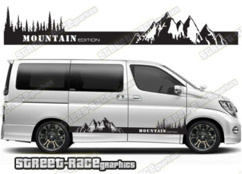 Nissan Elgrand racing stripes 022 - Mountains