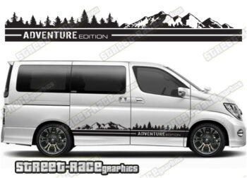 Nissan Elgrand racing stripes 023 - Mountains