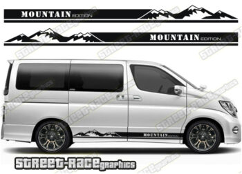 Nissan Elgrand racing stripes 024 - Mountains