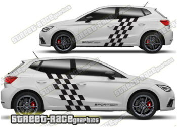 Seat Ibiza large graphics 026 - Racing flags