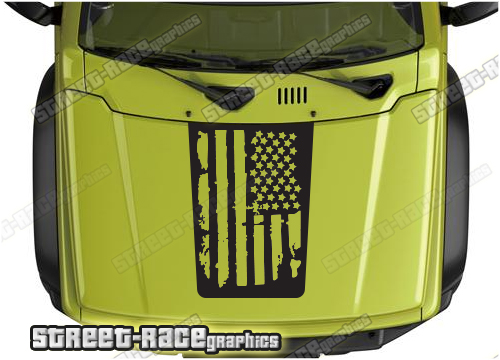 Suzuki Jimny bonnet / hood graphics 008 - USA grunge flag