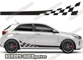 Kia Rio racing stripes 001