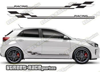 Kia Rio racing stripes 004