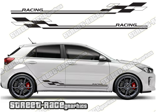 Kia Rio racing stripes 004