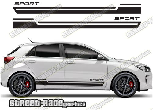 Kia Rio racing stripes 009