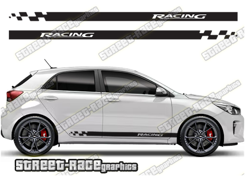 Kia Rio racing stripes 010