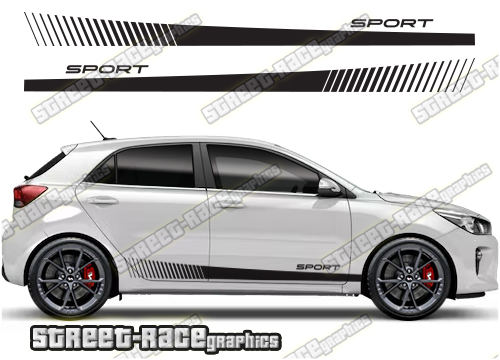 Kia Rio racing stripes 011