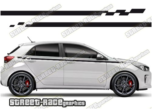 Kia Rio racing stripes 012