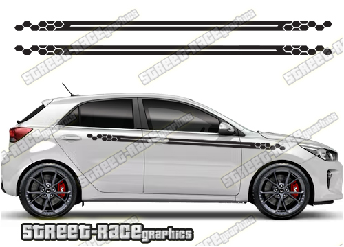 Kia Rio racing stripes 013