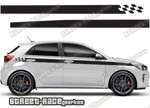 Kia Rio racing stripes 014