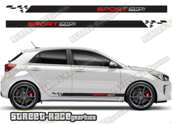 Kia Rio racing stripes 016