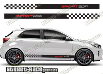 Kia Rio racing stripes 017