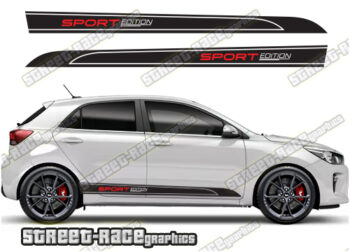 Kia Rio racing stripes 018