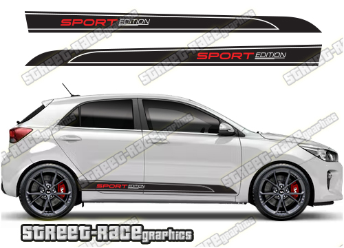 Kia Rio racing stripes 018
