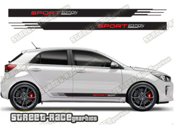 Kia Rio racing stripes 019