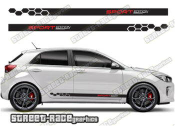 Kia Rio racing stripes 020