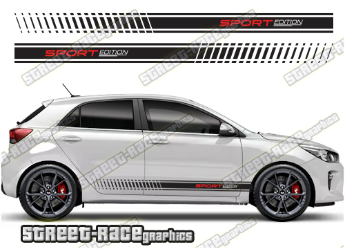 Kia Rio racing stripes 021