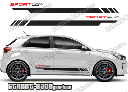 Kia Rio racing stripes 023