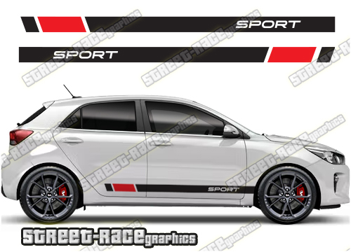 Kia Rio racing stripes 025
