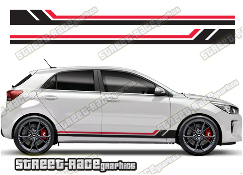 Kia Rio racing stripes 027