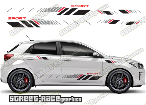 Kia Rio racing stripes 031