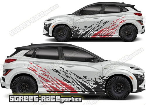 Hyundai Kona 001 - mud splatter graphics