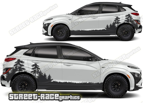 Hyundai Kona 025 - Forest overland graphics