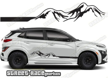 Hyundai Kona 063 - mountain adventure racing stripes