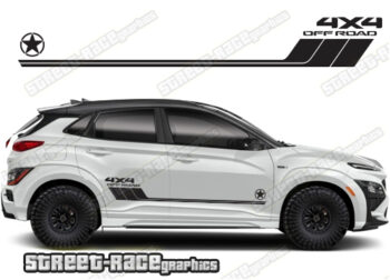 Hyundai Kona 065 - off road 4x4 racing stripes