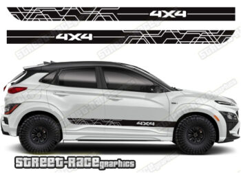 Hyundai Kona 068 - 4x4 racing stripes