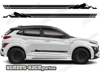 Hyundai Kona 069 - 4x4 racing stripes