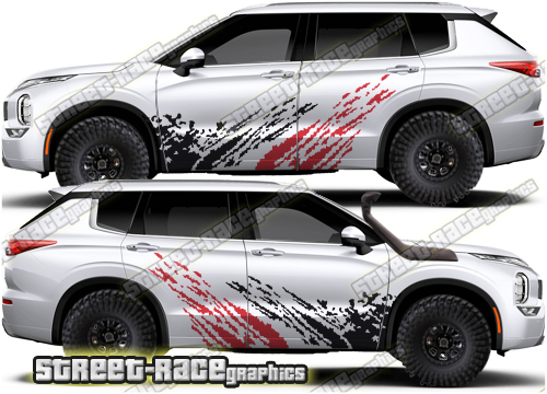 Mitsubishi Outlander 001 - mud splatter graphics