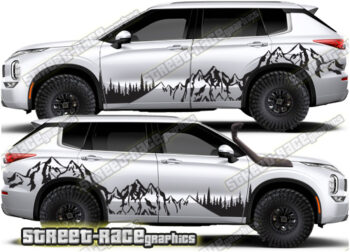 Mitsubishi Outlander 018 - Mountain adventure overland graphics