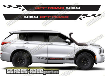 Mitsubishi Outlander 050 - 4X4 off road racing stripes