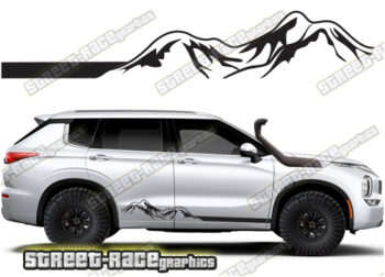 Mitsubishi Outlander 063 - mountain adventure racing stripes