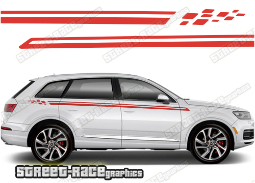 Audi Q7 042 racing stripes