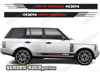 Range Rover 3-4 051 - 4X4 off road racing stripes