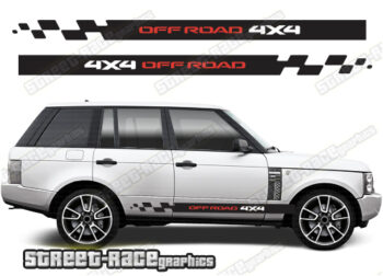 Range Rover 3-4 052 - 4X4 off road racing stripes