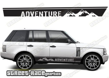 Range Rover 3-4 062 - mountain adventure racing stripes