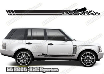 Range Rover 3-4 064 - off road racing stripes